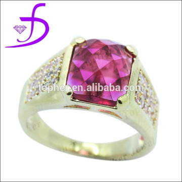 Man ring brass ring jewelry with glass stone factory wholesale low price