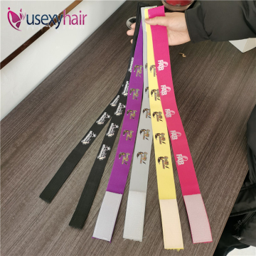 Customized hair ties elastic hair bands adjustable elastic wig band melt band for lace wigs