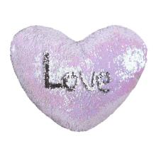 HEART SHAPED SEQUIN PILLOW-0