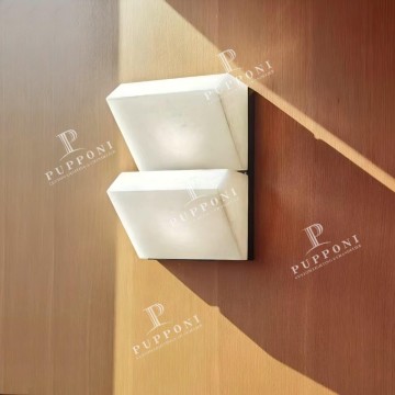 Alabaster Fabric Hallway Lamp