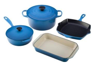 cast iron enamel cookware set