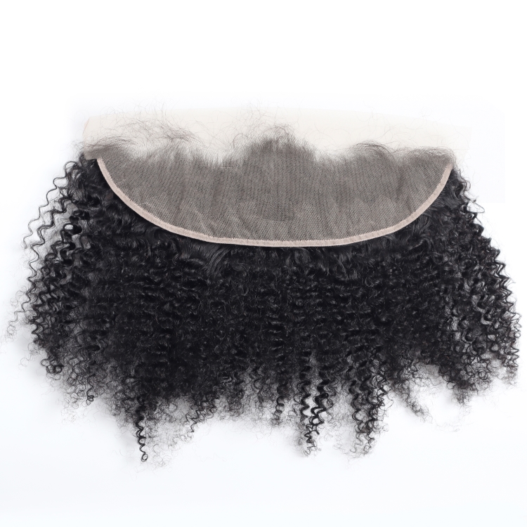 Wholesale afro kinky curly bundles Brazilian human hair bundles with 13x4 lace frontal 100% human hair weave extensions