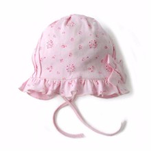 newsborn toddler floral printed ruffles baby bonnet hat with string