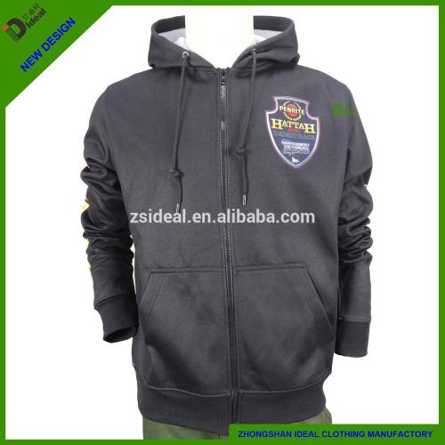 80%polyester 20%cotton sublimation hooded fleece jacket