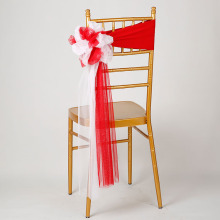 Red Chair Sash for Wedding Banquet Decorations