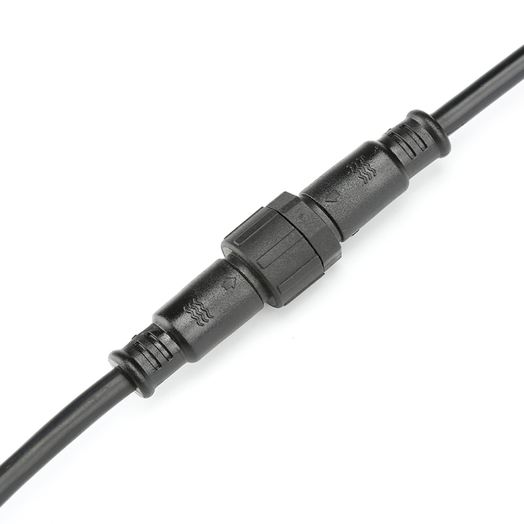 M16 2 pin waterproof connector male female extension cord IP68 outdoor LED connector power cable