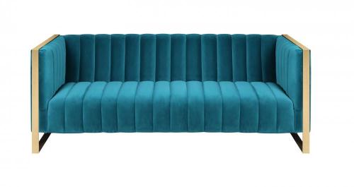 Set di divano in tessuto blu di lusso in luce americana
