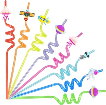 Space Themed Plastic Drinking Straws: Fun Party Favors for Your Outer-Worldly Celebration