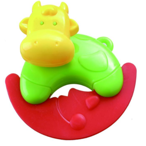 幼児の牛の形のガラガラの赤ちゃんの安全ベルのおもちゃ