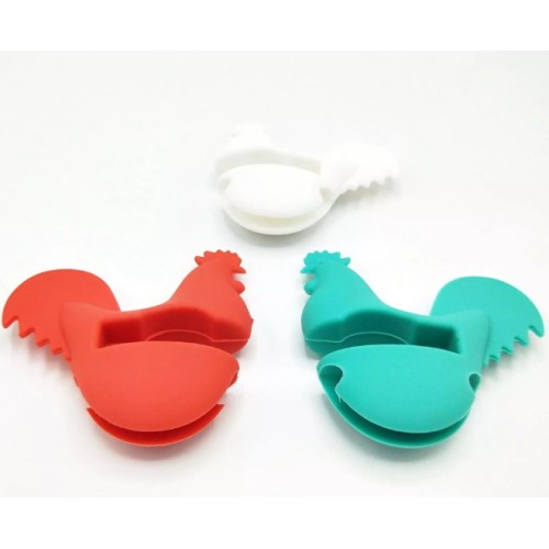 Cooking Tools Silicone Rooster Shape Pot Clips Holder