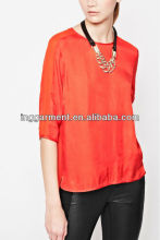 Ladies Fashionable Three-Quarter Sleeves Blouse