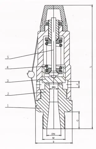 Safety Valve Relief Valve Threaded Connection with Hudding Chamber High Relieving Capacity