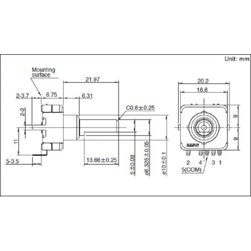 Type 18 geïsoleerde asencoder