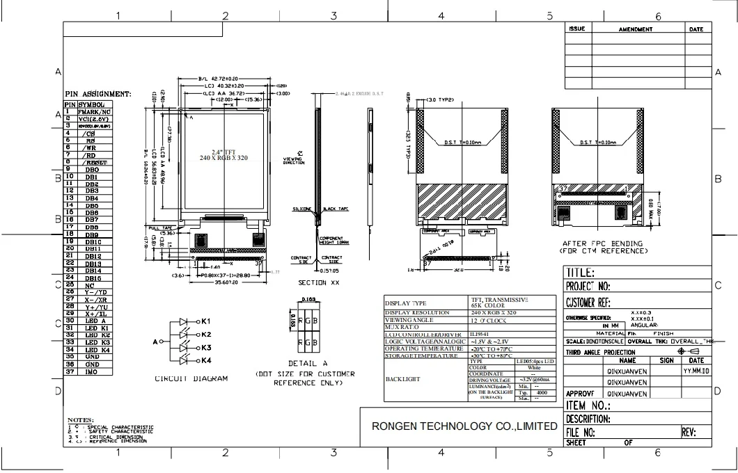 Ronen 2.4 Inch TFT LCD Display DV Mobile Device