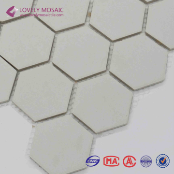 White hexagon importer ceramic tile for wall decoration