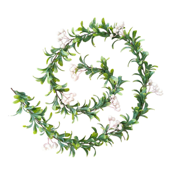 6FT Artificial Mistletoe Garland for Christmas