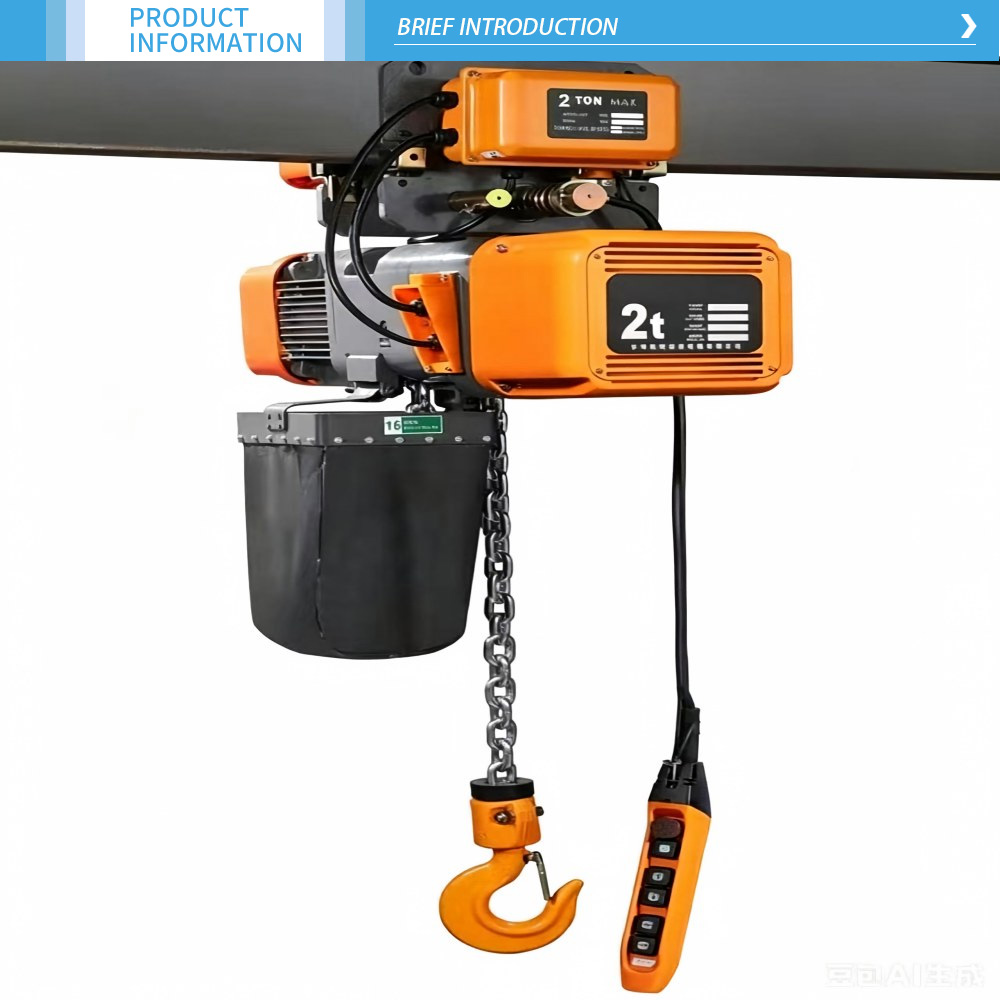 بالابر زنجیر برقی چرخ دستی موتوردار-x Motorized Trolley Electric Chain Hoist-x