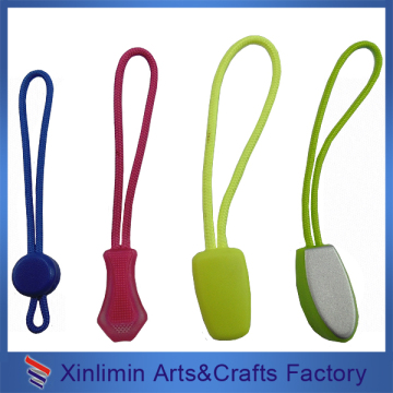 Custom logo pvc cord replacement zipper pull