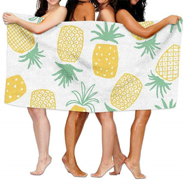 Embossed Logo Beach Towel Pineapple in Bag