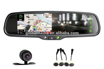 4.3 inch smart car backup camera gps mirror navigation mirror