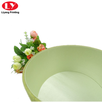 Luxury Cardboard Velvet Round Flower Box