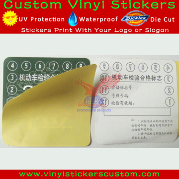 removable car interior sticker for windshield