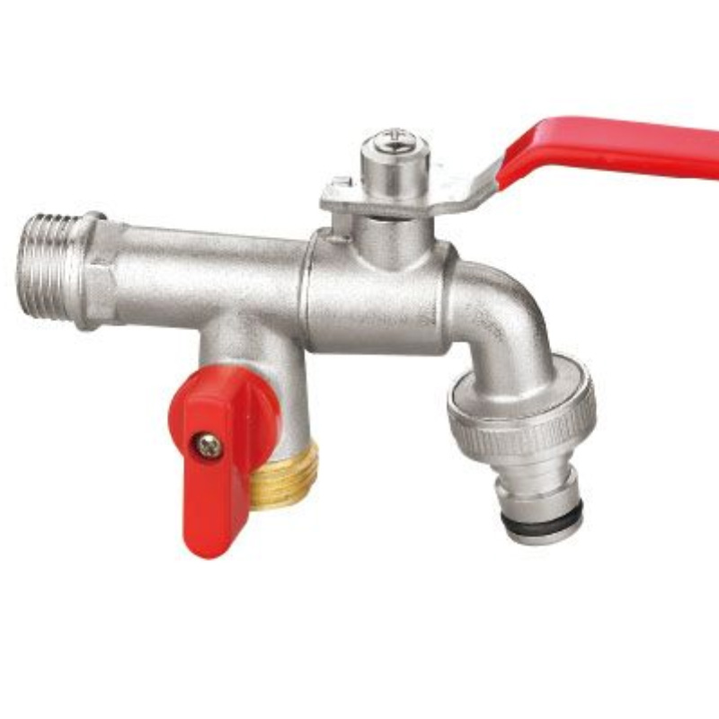 High quality Brass double handle bibcock valves bypass valve water softener