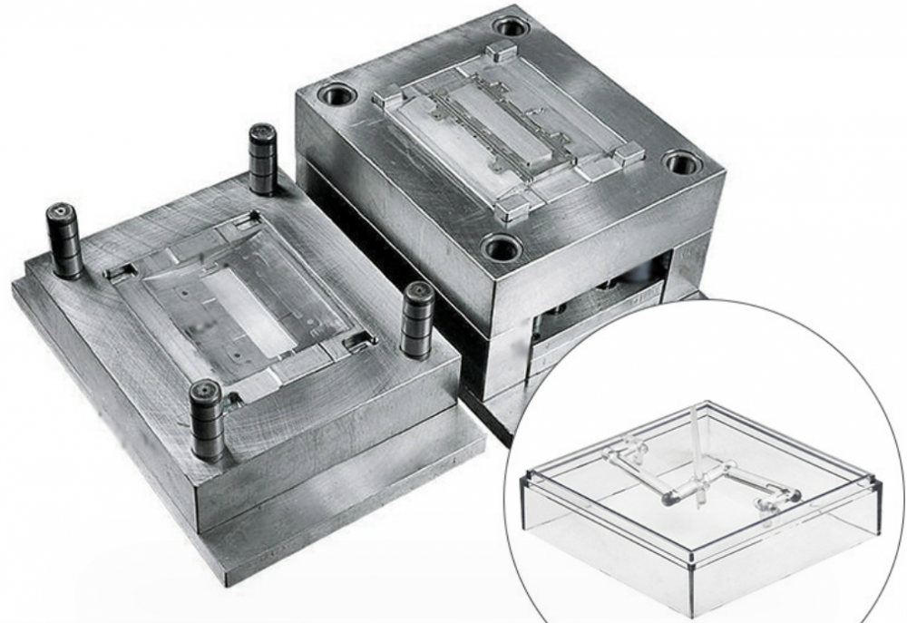 Moule d'injection de pièces en plastique transparent PC