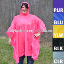 Cheap PVC Pink Rain Poncho