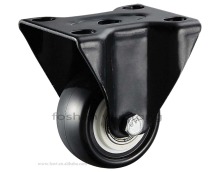 light duty double ball bearing furniture pu fixed caster wheels