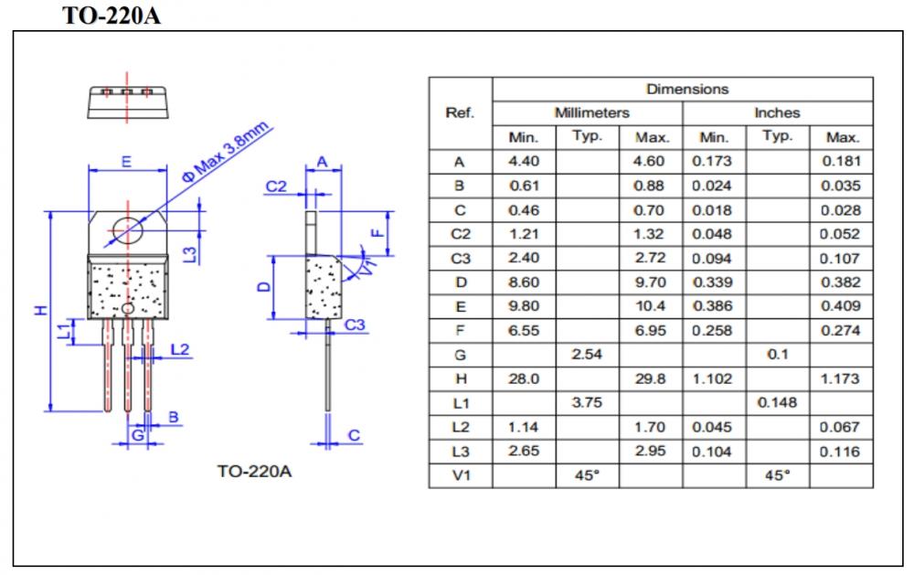 Voltage stability 600V BTA12-600C TO-220A Triac