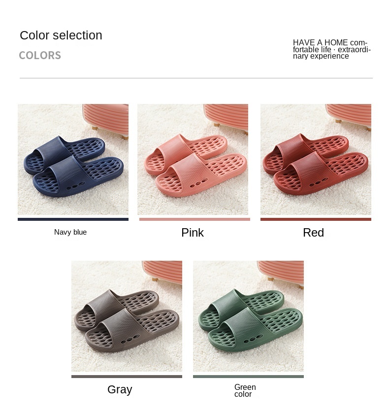 All season Bathroom Slippers hollow Anti-slip couples indoor sandals Leaky slippers cheap