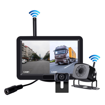 Parking Monitoring Camera System 5 inch 2 Channels Wireless Backup Camera Kit