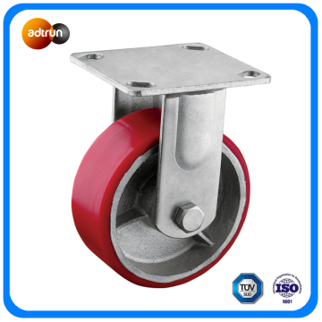 PU on Cast Iron Caster Rigid Wheel