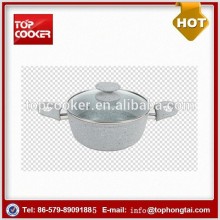 Aluminium forged stone coating casserole with lid