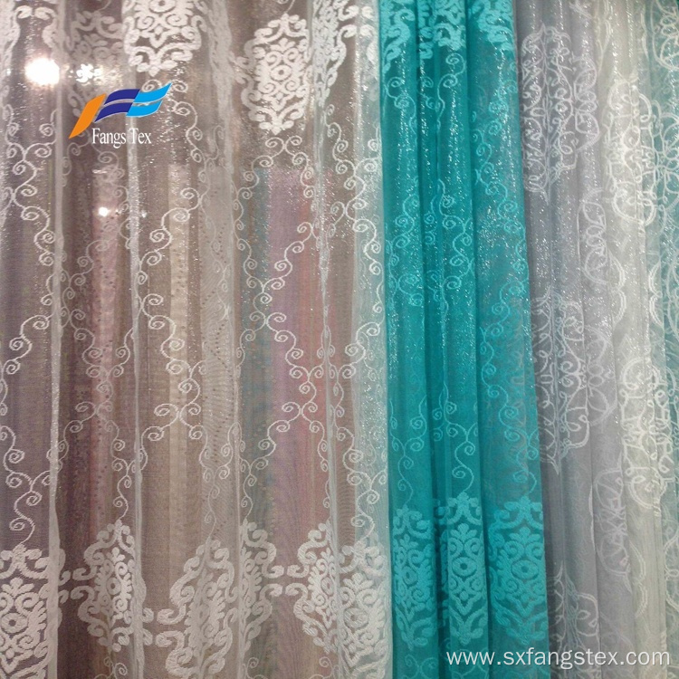 Polyester Embroidered Sheer Voile Upholstery Curtain Fabric