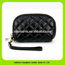 Fancy custom cross pattern portable Leather coin Purse 15073