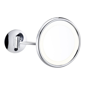 Wall lighted shower shaving mirror