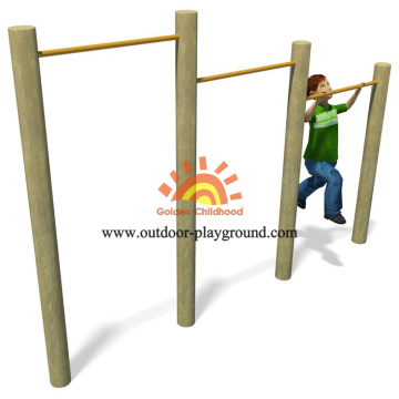 Wooden Uneven Bars Balance HPL Playground For Kids