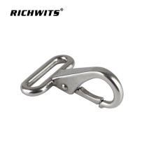 High Quality Stainless Steel Square Head Heavy Duty Fixed Eye Snap Hook For 25mm Webbing Snap Hook Accessory