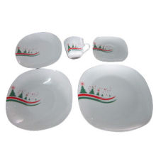 Porcelain Round dinnerware sets with Christmas decal, high-grade ceramic, meets FDA/CE/EU standardsNew