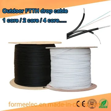 Broadband Fiber Cable FTTH Drop Cable Outdoor 2 Core Drop Cable