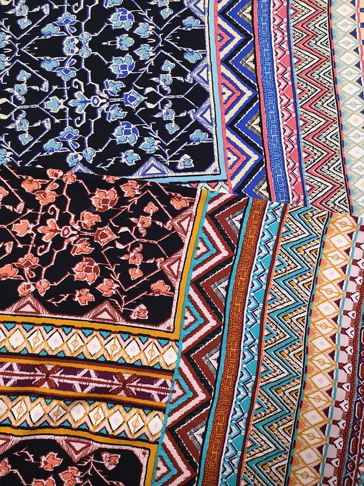 Ethnic Rayon Twill 3024S Printing Woven Fabric