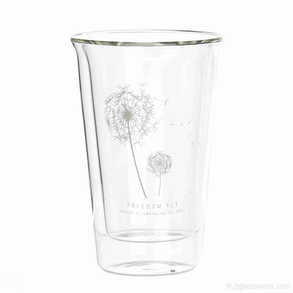 Tasses en verre double 450 ml 300 ml