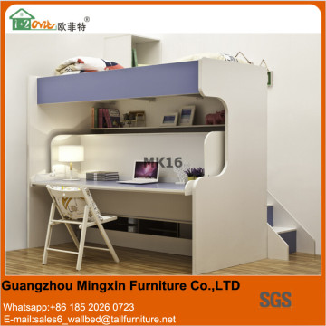 Kids multifunction bed with study table cabinet bunk bed