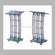 12mm transparent tempered glass speech desk