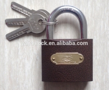 Popular selling Thick Arc Type Double dotted Key Sepia Color iron padlock
