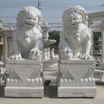 Large Chinese foo dog statue lion sculpture marble fu dog statues