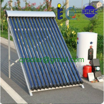 18 tubes water heating solar collector system