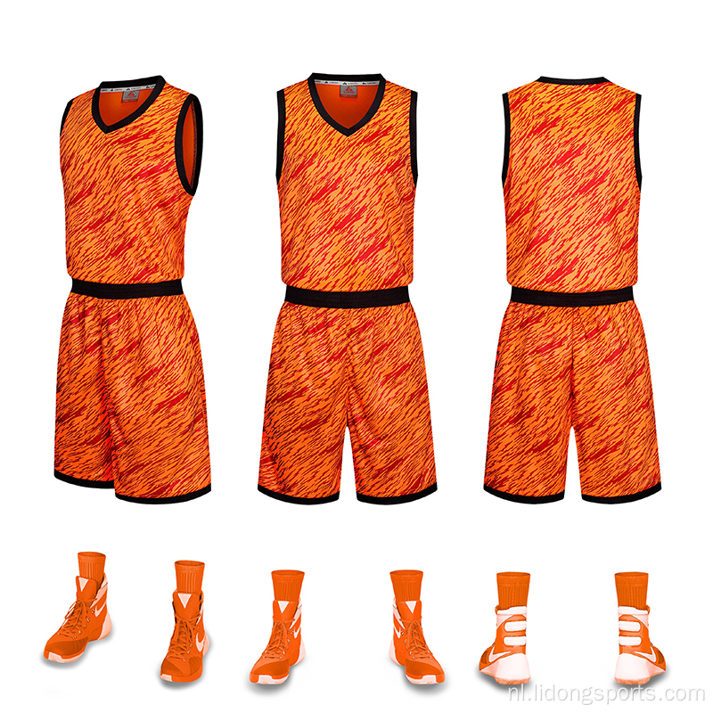 Sublimated Design Green Camouflage Basketball -uniform